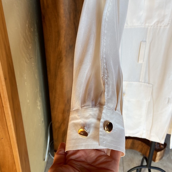 Eleanor P Brenner 100%Silk Women's Belted Shacket Size 10 Vintage - Picture 6 of 11